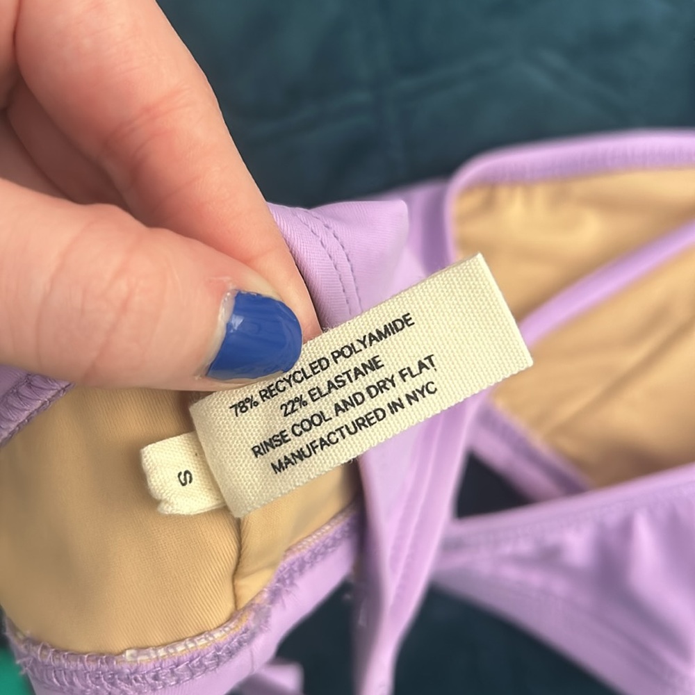 Nu Swim Stas Bikini Top in Lilac Lavender Purple - Picture 5 of 5